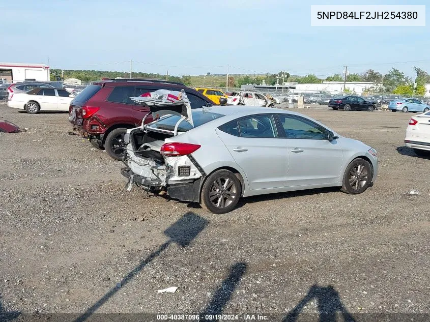 5NPD84LF2JH254380 2018 Hyundai Elantra Sel