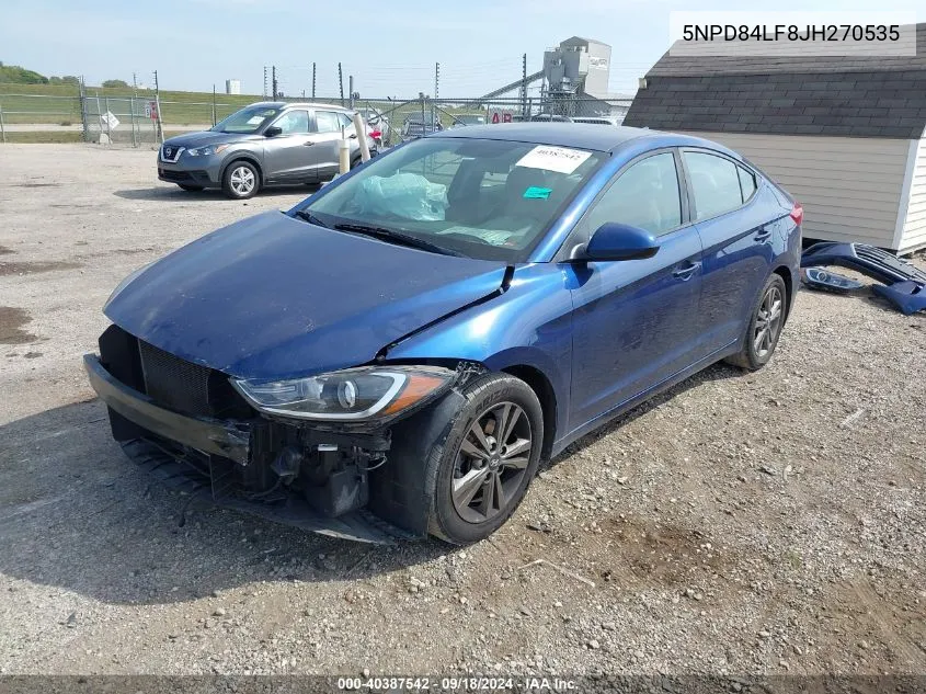 2018 Hyundai Elantra Sel VIN: 5NPD84LF8JH270535 Lot: 40387542