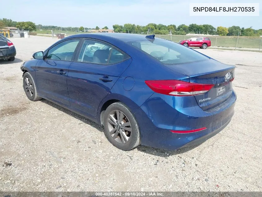 5NPD84LF8JH270535 2018 Hyundai Elantra Sel