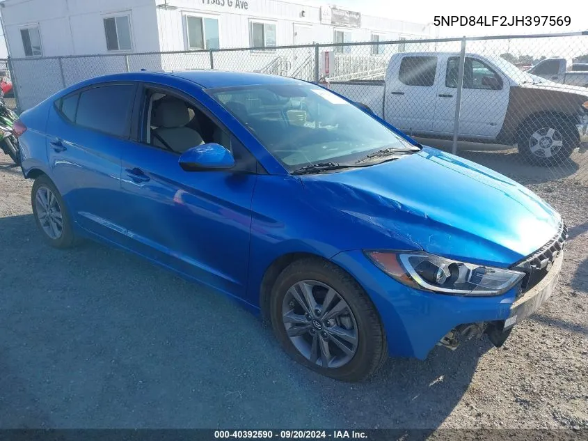 5NPD84LF2JH397569 2018 Hyundai Elantra Sel