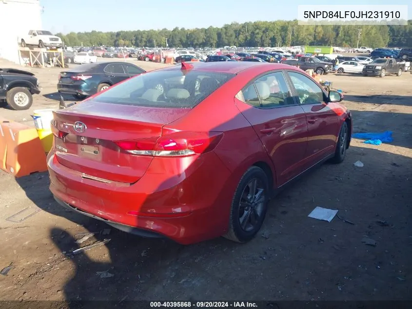 5NPD84LF0JH231910 2018 Hyundai Elantra Value Edition