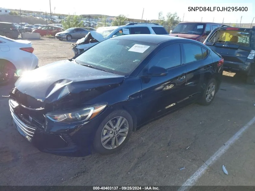 5NPD84LF0JH295400 2018 Hyundai Elantra Sel