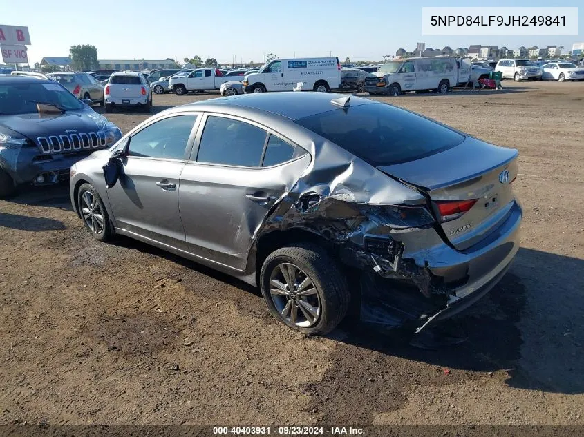 5NPD84LF9JH249841 2018 Hyundai Elantra Value Edition