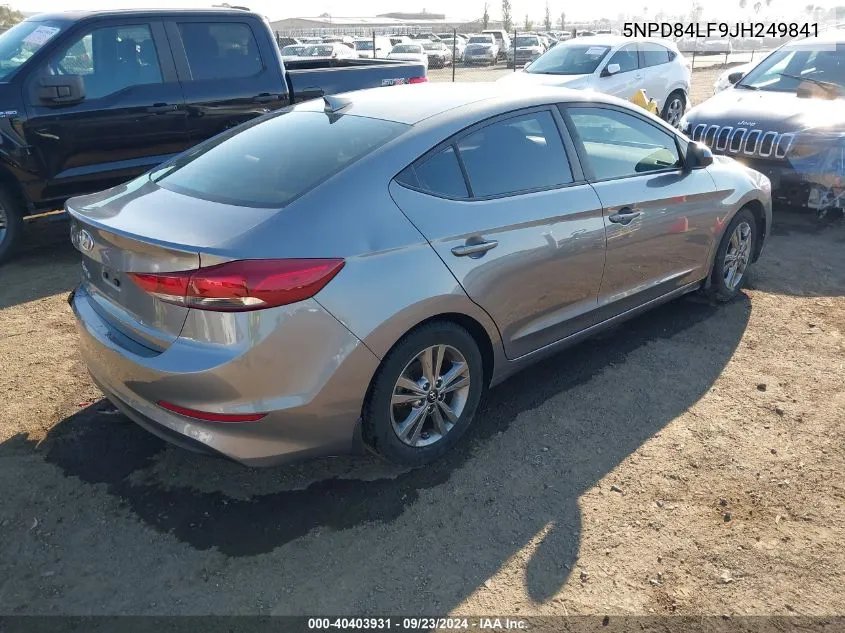 2018 Hyundai Elantra Value Edition VIN: 5NPD84LF9JH249841 Lot: 40403931