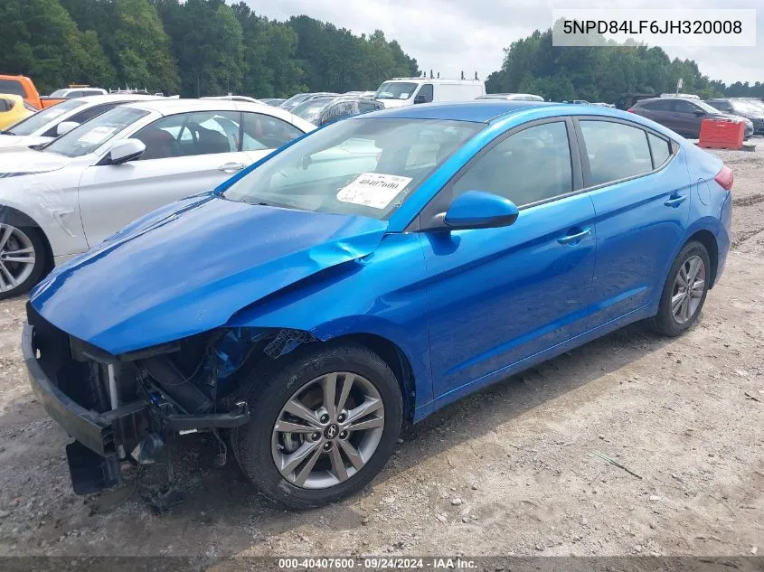 5NPD84LF6JH320008 2018 Hyundai Elantra Sel/Value/Limited