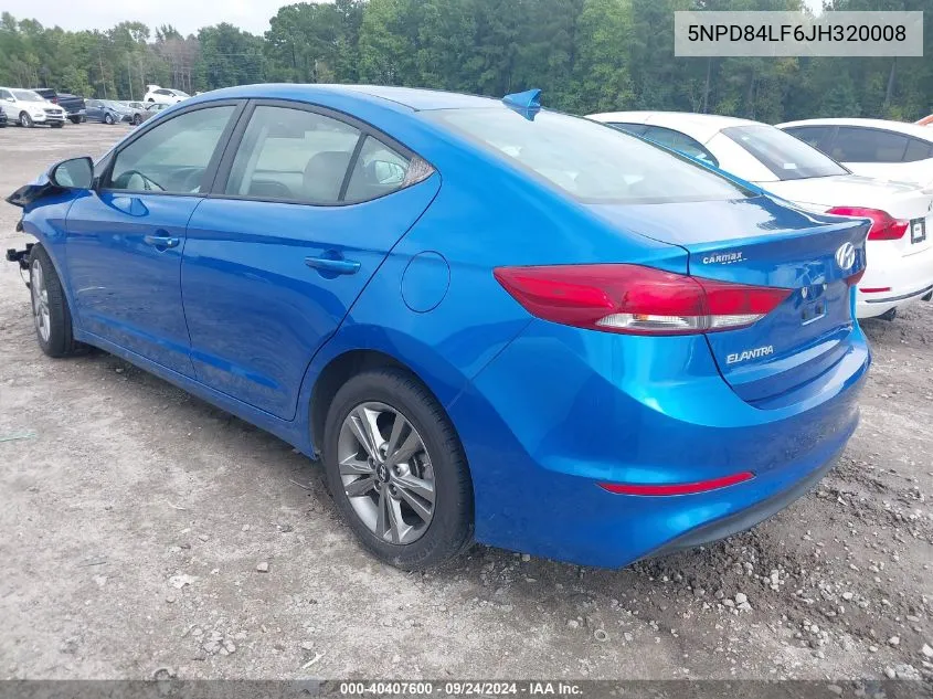 5NPD84LF6JH320008 2018 Hyundai Elantra Sel/Value/Limited