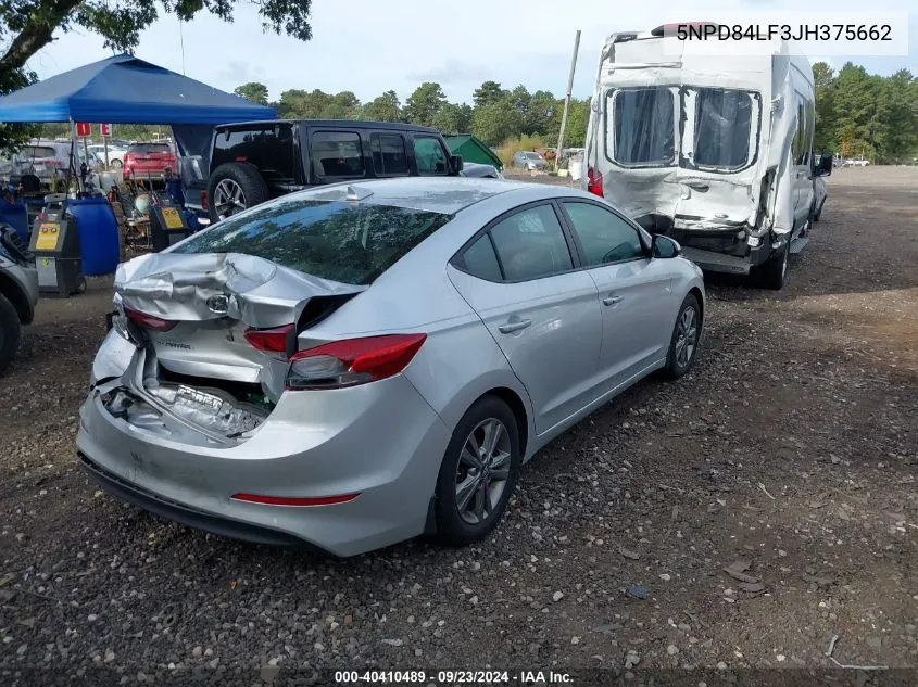 2018 Hyundai Elantra Value Edition VIN: 5NPD84LF3JH375662 Lot: 40410489