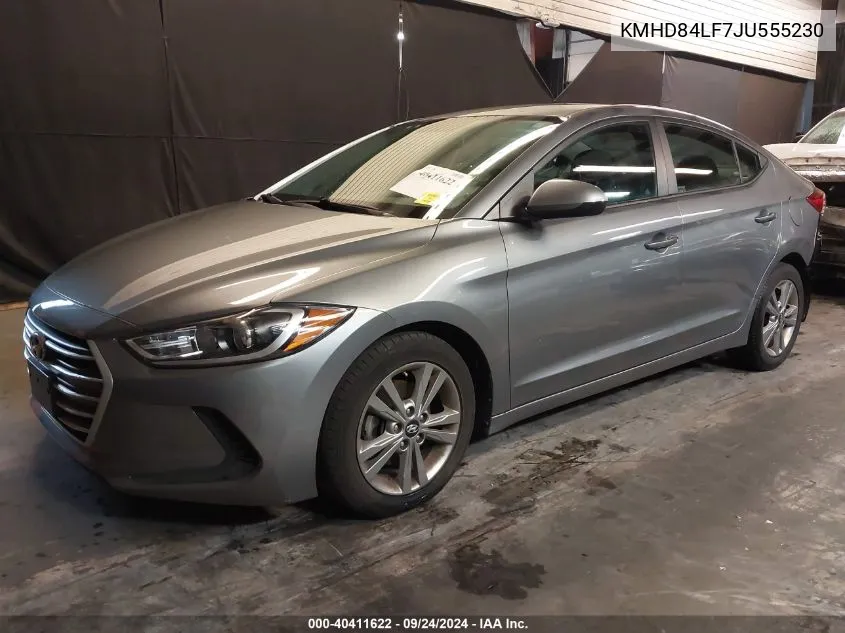 2018 Hyundai Elantra Sel VIN: KMHD84LF7JU555230 Lot: 40411622