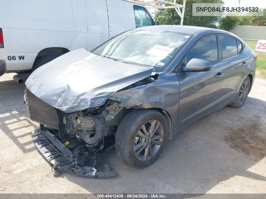 5NPD84LF8JH394532 2018 Hyundai Elantra Sel/Value/Limited