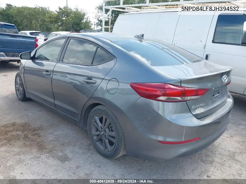 2018 Hyundai Elantra Sel/Value/Limited VIN: 5NPD84LF8JH394532 Lot: 40412439