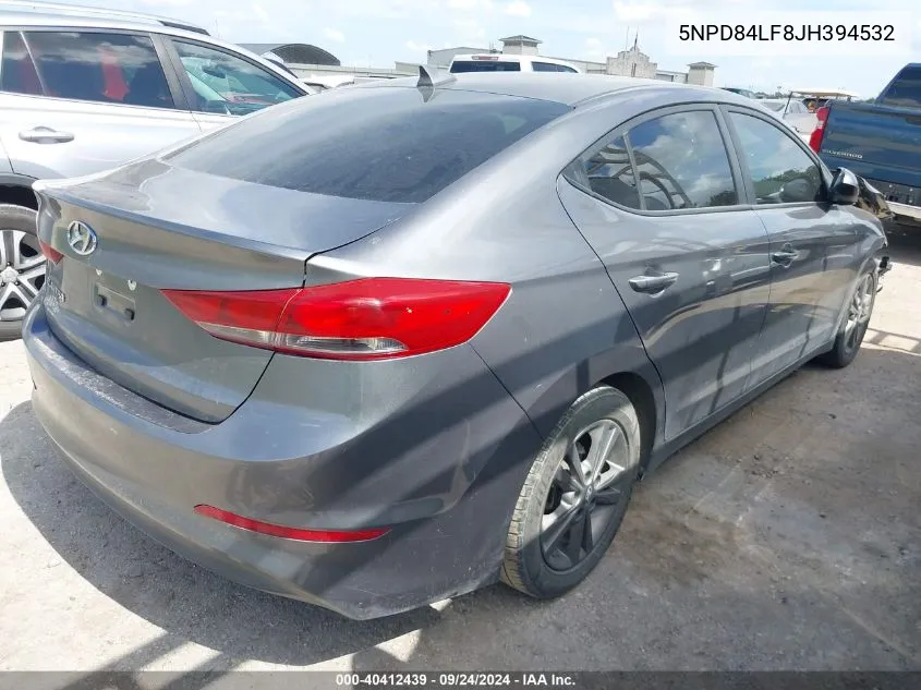 5NPD84LF8JH394532 2018 Hyundai Elantra Sel/Value/Limited