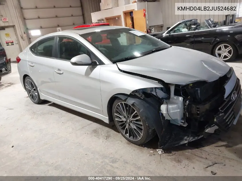 KMHD04LB2JU524682 2018 Hyundai Elantra Sport