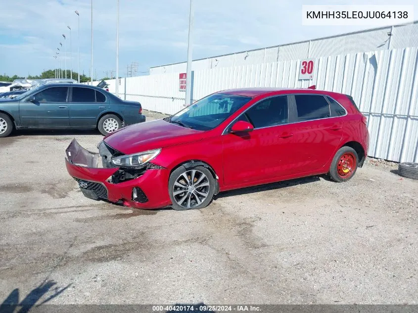 2018 Hyundai Elantra Gt VIN: KMHH35LE0JU064138 Lot: 40420174