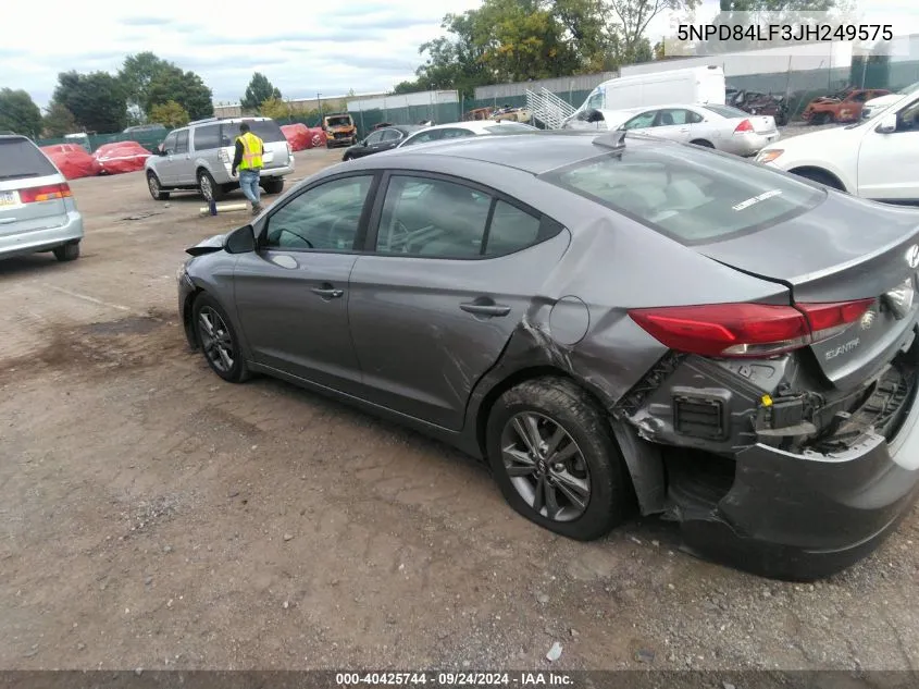 2018 Hyundai Elantra Sel/Value/Limited VIN: 5NPD84LF3JH249575 Lot: 40425744