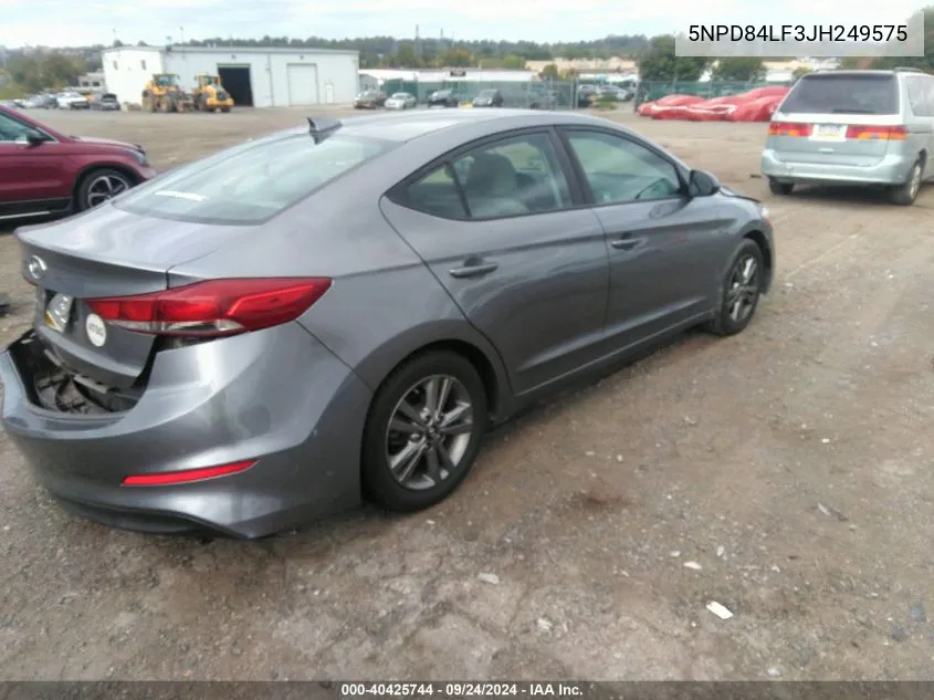 5NPD84LF3JH249575 2018 Hyundai Elantra Sel/Value/Limited