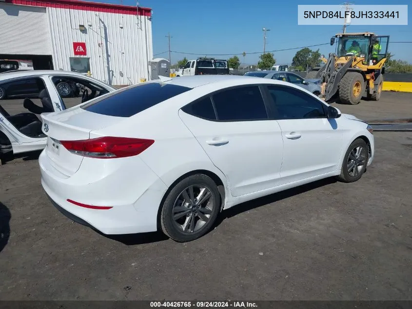 2018 Hyundai Elantra Sel VIN: 5NPD84LF8JH333441 Lot: 40426765