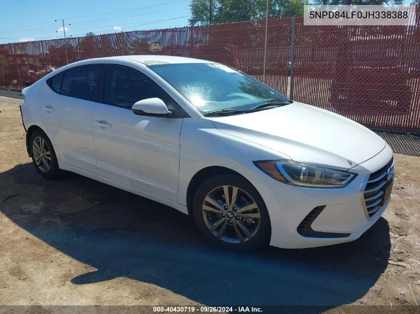 2018 Hyundai Elantra Sel VIN: 5NPD84LF0JH338388 Lot: 40430719