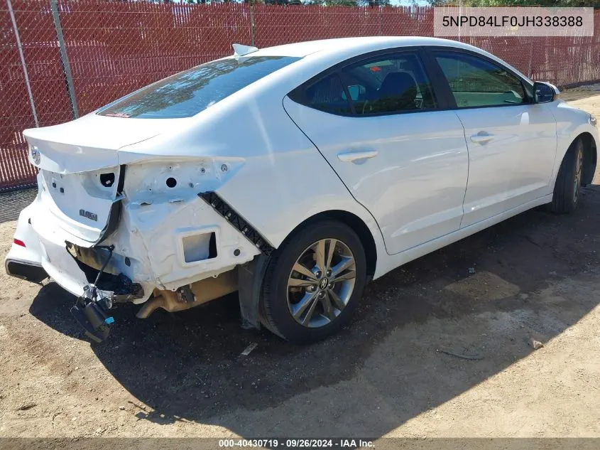 2018 Hyundai Elantra Sel VIN: 5NPD84LF0JH338388 Lot: 40430719