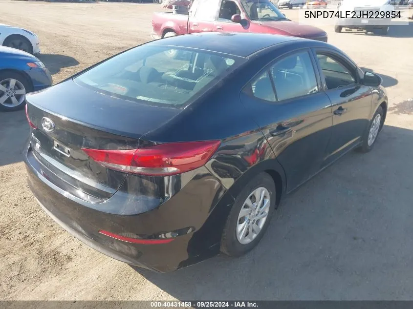 2018 Hyundai Elantra Se VIN: 5NPD74LF2JH229854 Lot: 40431458