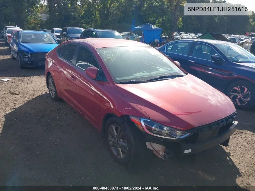 5NPD84LF1JH251616 2018 Hyundai Elantra Sel