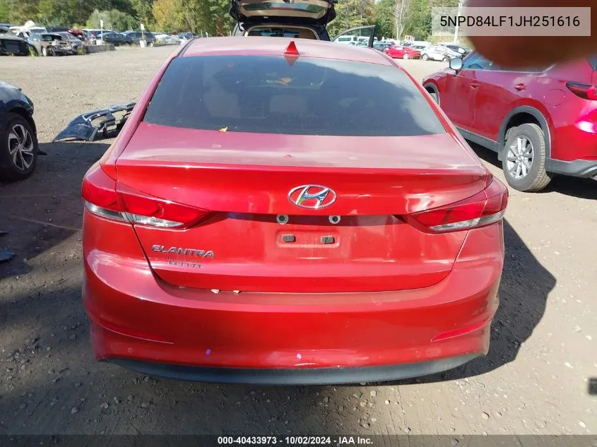 5NPD84LF1JH251616 2018 Hyundai Elantra Sel