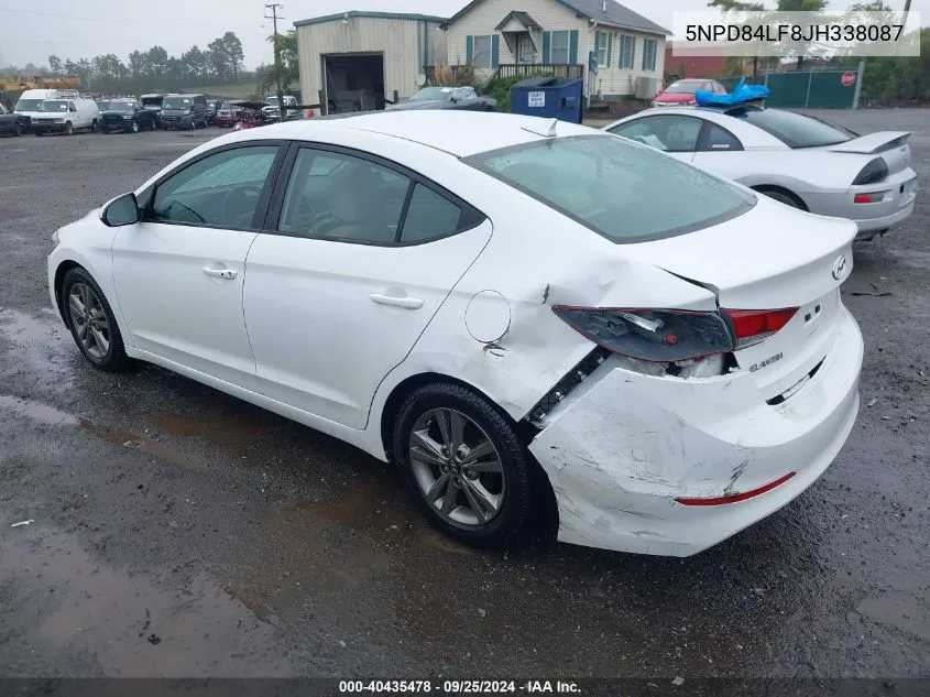 2018 Hyundai Elantra Value Edition VIN: 5NPD84LF8JH338087 Lot: 40435478