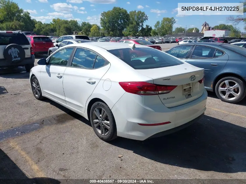 5NPD84LF4JH270225 2018 Hyundai Elantra Sel/Value/Limited