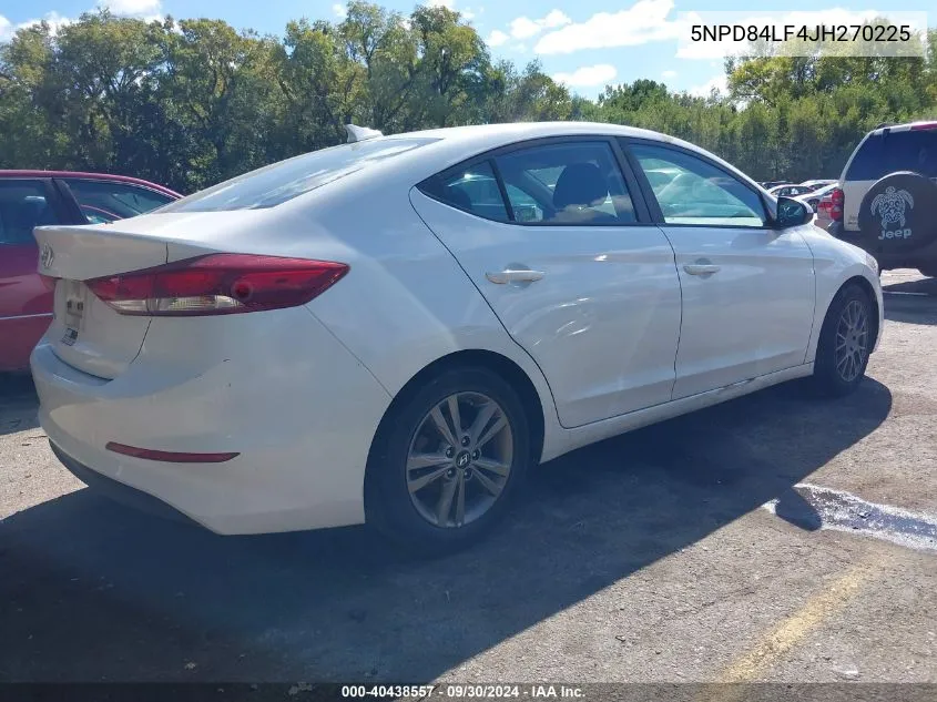 2018 Hyundai Elantra Sel/Value/Limited VIN: 5NPD84LF4JH270225 Lot: 40438557