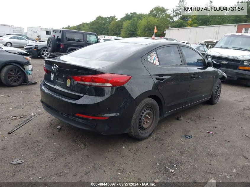 KMHD74LF0JU473164 2018 Hyundai Elantra Se