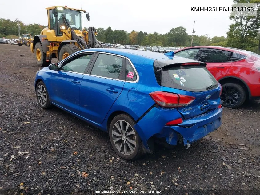 2018 Hyundai Elantra Gt VIN: KMHH35LE6JU013193 Lot: 40446127