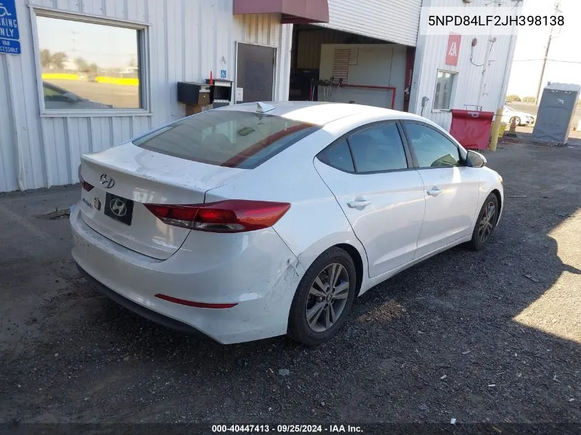 2018 Hyundai Elantra Sel VIN: 5NPD84LF2JH398138 Lot: 40447413