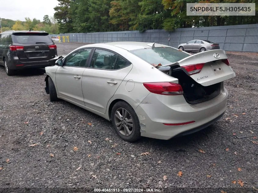 5NPD84LF5JH305435 2018 Hyundai Elantra Value Edition