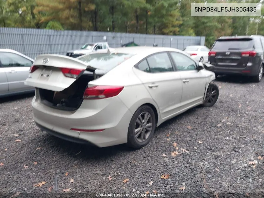 5NPD84LF5JH305435 2018 Hyundai Elantra Value Edition