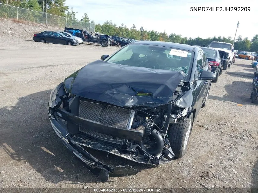 2018 Hyundai Elantra Se VIN: 5NPD74LF2JH292209 Lot: 40452333