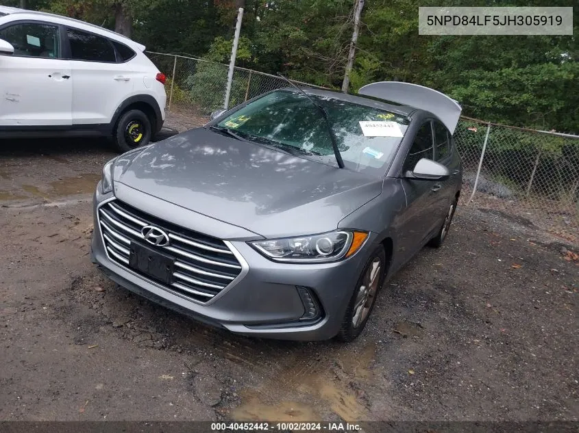 5NPD84LF5JH305919 2018 Hyundai Elantra Value Edition