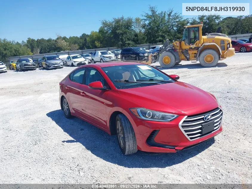 2018 Hyundai Elantra Sel VIN: 5NPD84LF8JH319930 Lot: 40452861