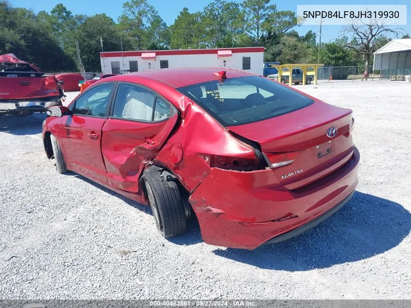 2018 Hyundai Elantra Sel VIN: 5NPD84LF8JH319930 Lot: 40452861