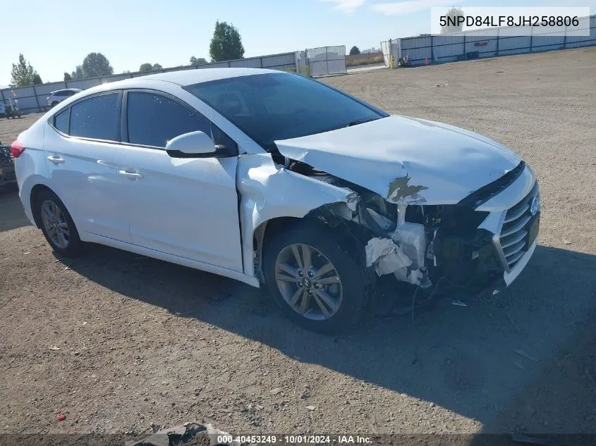 5NPD84LF8JH258806 2018 Hyundai Elantra Sel