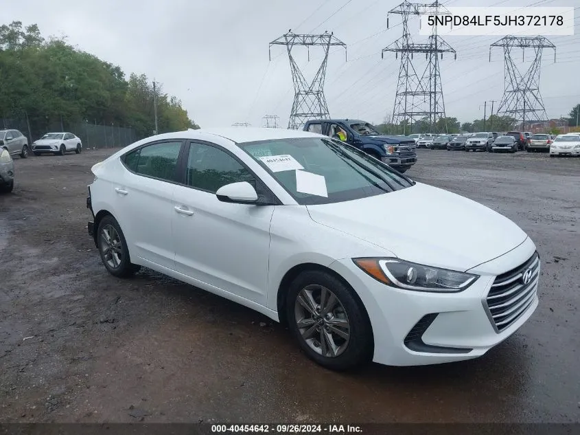 2018 Hyundai Elantra Sel VIN: 5NPD84LF5JH372178 Lot: 40454642