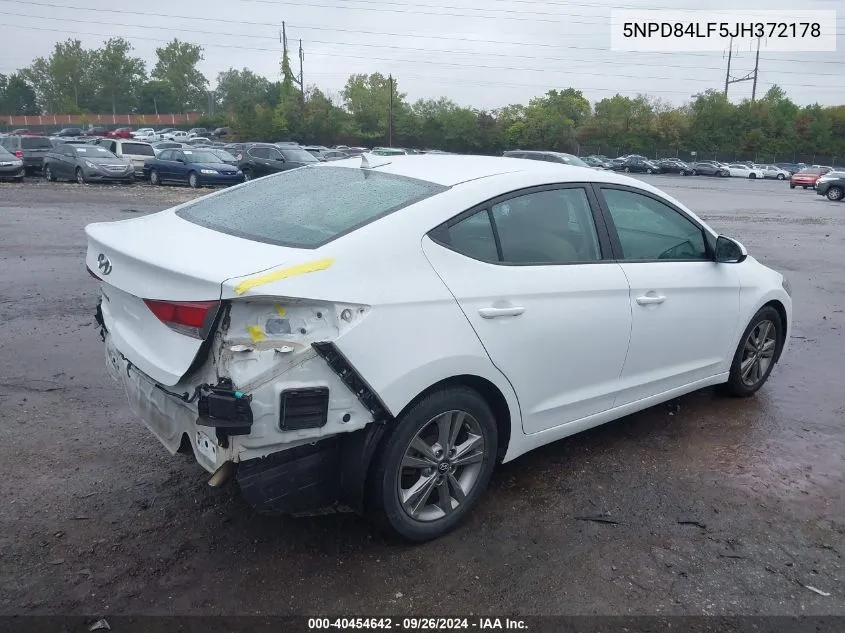 5NPD84LF5JH372178 2018 Hyundai Elantra Sel