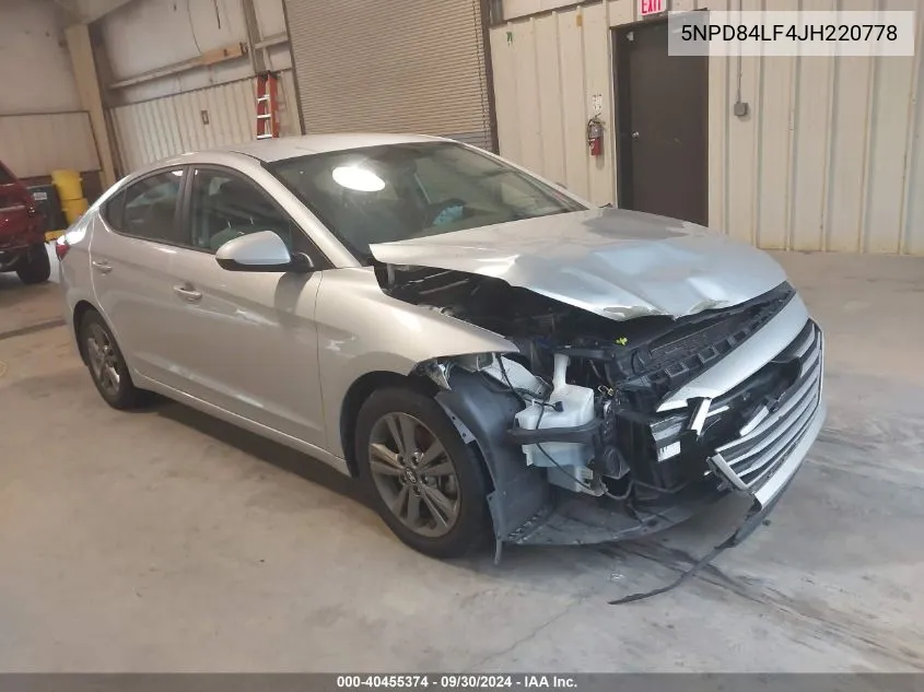 5NPD84LF4JH220778 2018 Hyundai Elantra Sel/Value/Limited