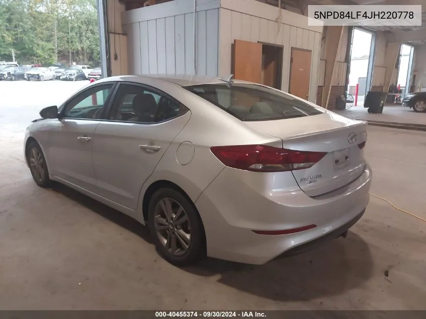 5NPD84LF4JH220778 2018 Hyundai Elantra Sel/Value/Limited