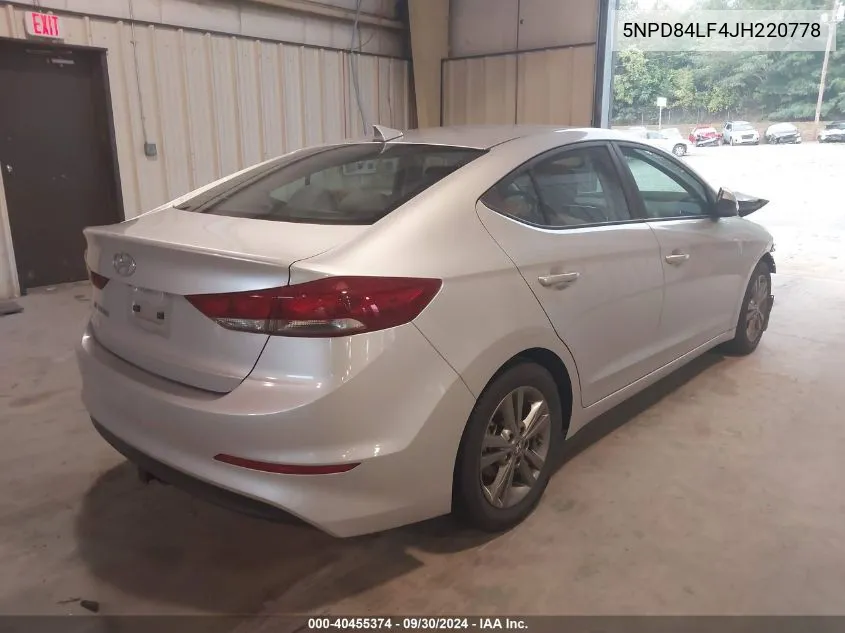 5NPD84LF4JH220778 2018 Hyundai Elantra Sel/Value/Limited