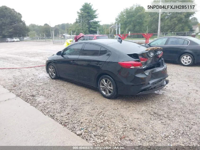 5NPD84LFXJH285117 2018 Hyundai Elantra Value Edition