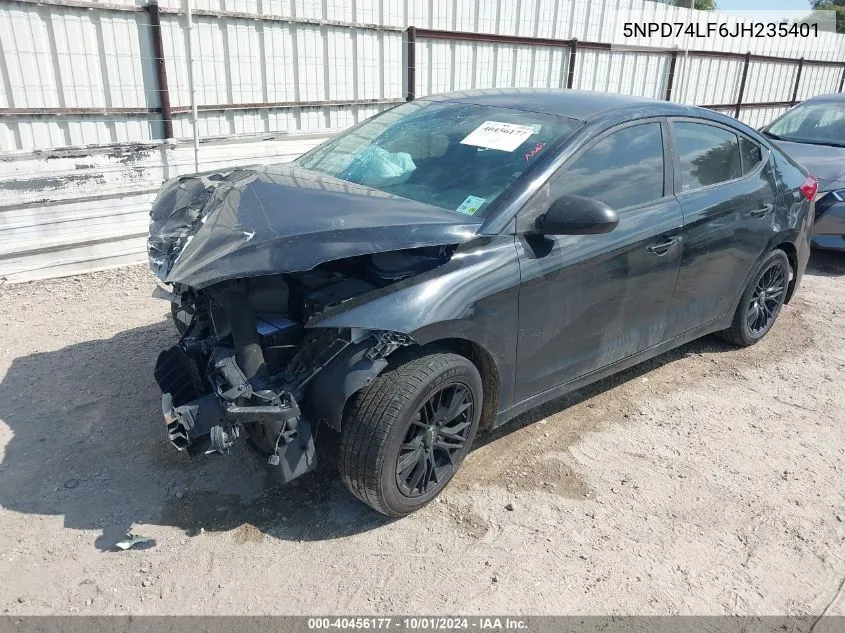 5NPD74LF6JH235401 2018 Hyundai Elantra Se