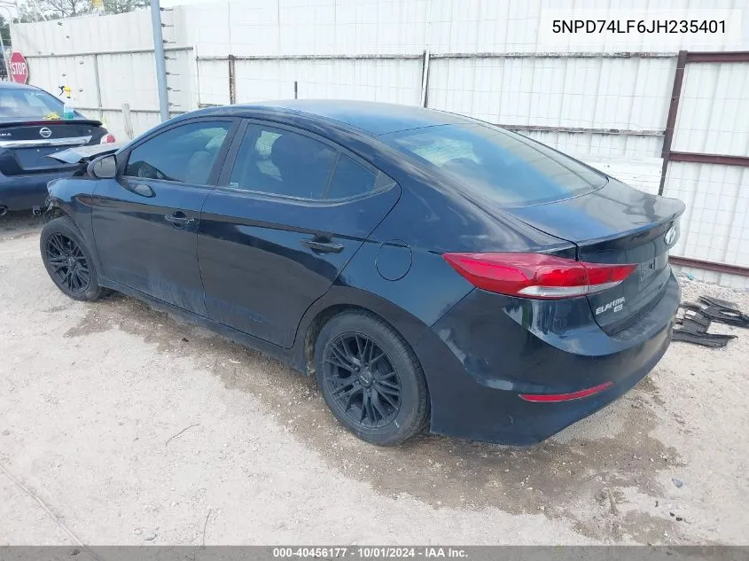 5NPD74LF6JH235401 2018 Hyundai Elantra Se