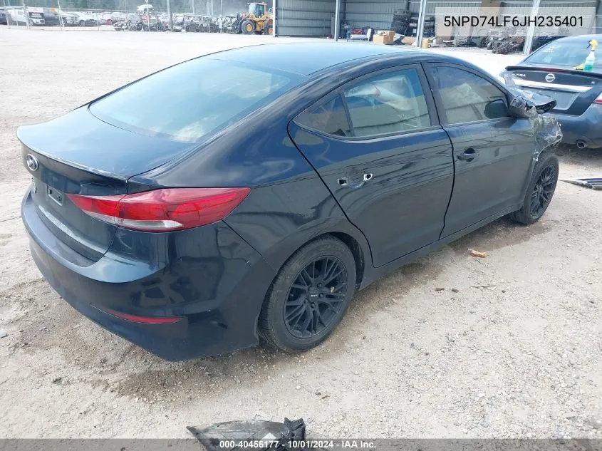 5NPD74LF6JH235401 2018 Hyundai Elantra Se