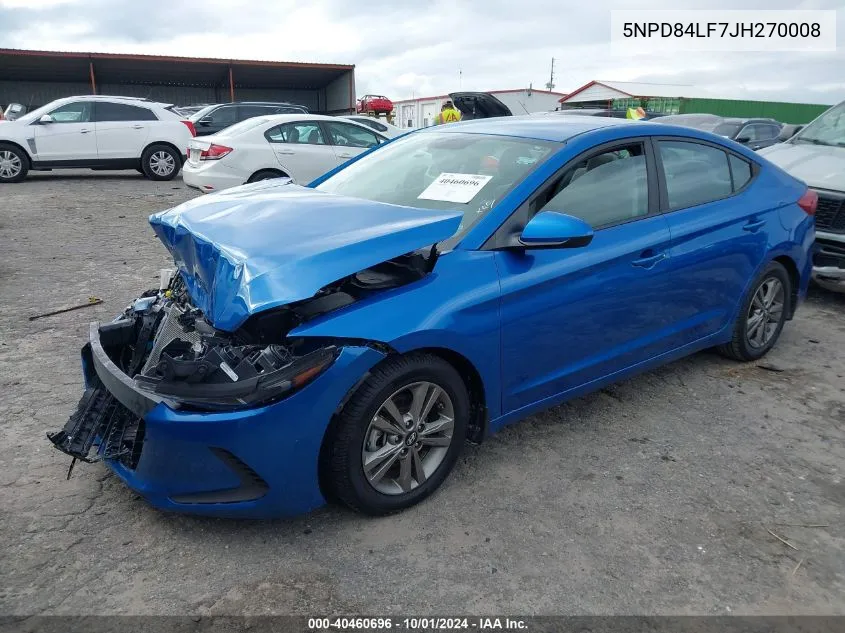 5NPD84LF7JH270008 2018 Hyundai Elantra Sel