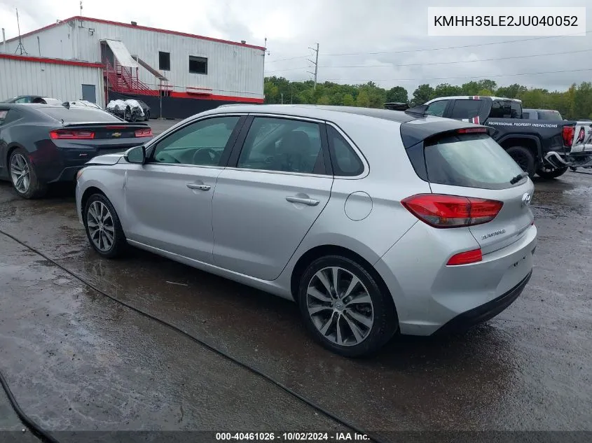 2018 Hyundai Elantra Gt VIN: KMHH35LE2JU040052 Lot: 40461026