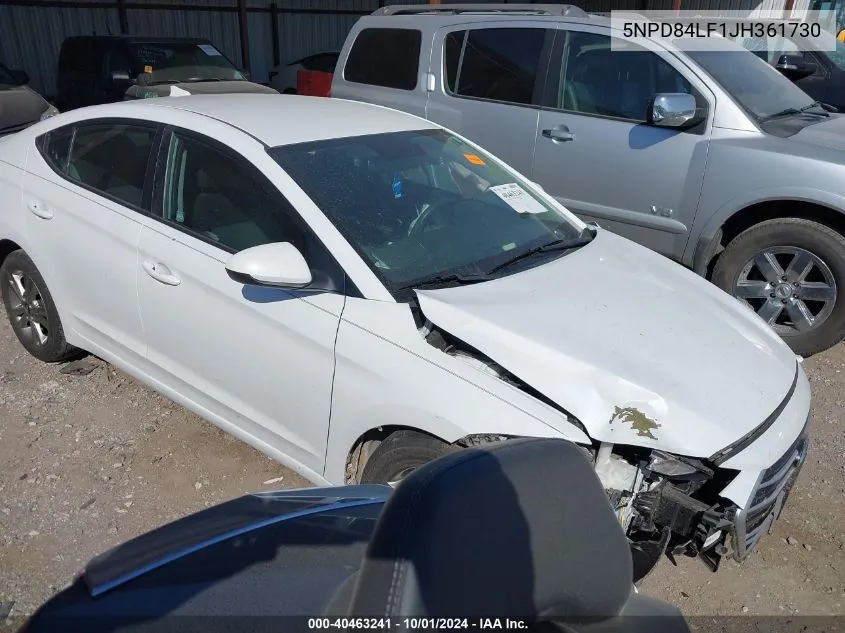 5NPD84LF1JH361730 2018 Hyundai Elantra Sel/Value/Limited